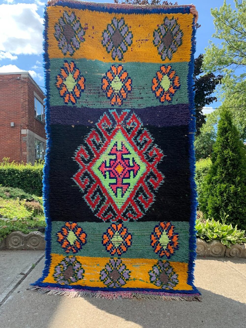 50% CLOSING SALE TODAY's Live Show NEW HANDMADE Moroccan Rug, 33 by 70 in